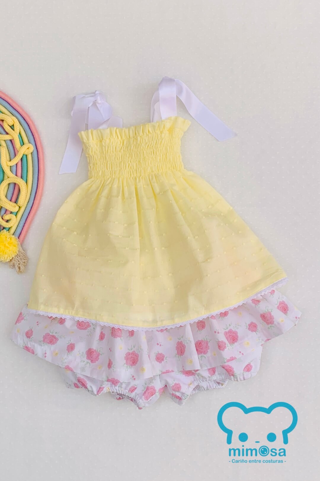 BLUSA ARCOIRIS PLUMETI AMARILLO ENGOMADA TIRANTES - Imagen 5