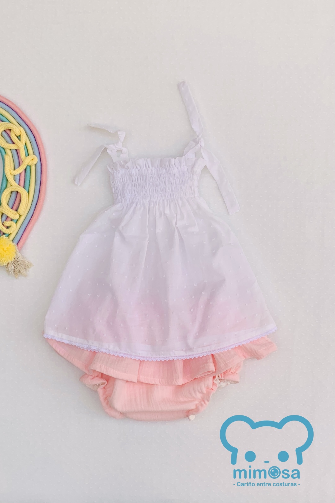 BLUSA ARCOIRIS PLUMETI BLANCO ENGOMADA TIRANTES - Imagen 3
